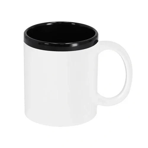 Taza de cerámica Sanlar personalizable con diseño elegante ref 22223 - Blanco