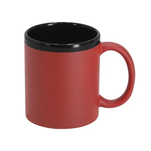 Taza de cerámica Sanlar personalizable con diseño elegante ref 22223 - Rojo