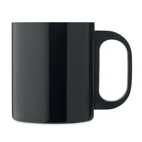 Taza de acero inoxidable doble pared con asa ergonómica ref MO6600 - Side Negro
