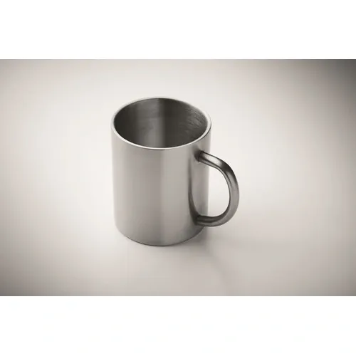 Taza doble pared en acero reciclado personalizable 260ml ref MO2621 - 06 Plateado