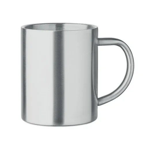 Taza doble pared en acero reciclado personalizable 260ml ref MO2621 - Plata Mate