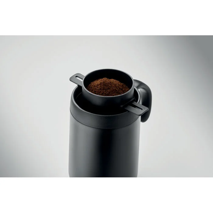 Taza térmica con filtro de café Cafetito ref mo3209 - Negro Arriba