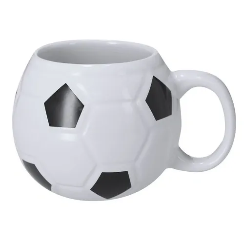 Taza Hindy de cerámica personalizable con diseño de balón ref 22258 - Negro