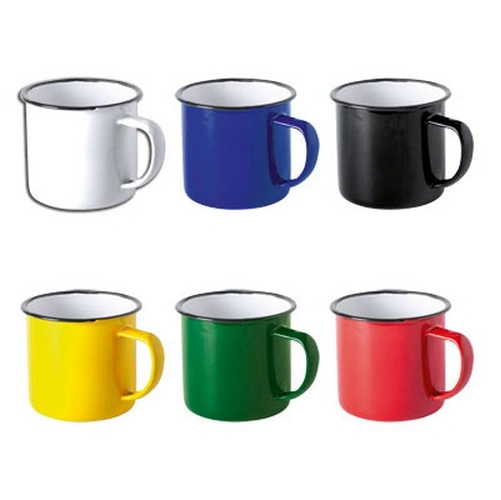 Taza metálica vintage con diseño retro ref WI12