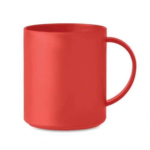 Taza reutilizable de PP con capacidad de 300 ml ref MO6256 - Front Rojo
