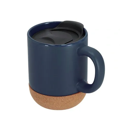 Taza térmica Shivak personalizable con tapa antideslizante ref 22290 - Marino