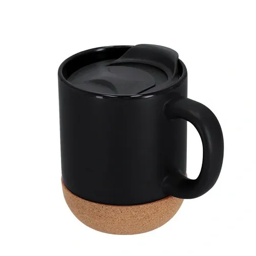 Taza térmica Shivak personalizable con tapa antideslizante ref 22290 - Negro