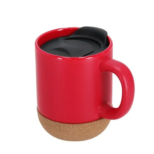 Taza térmica Shivak personalizable con tapa antideslizante ref 22290 - Rojo