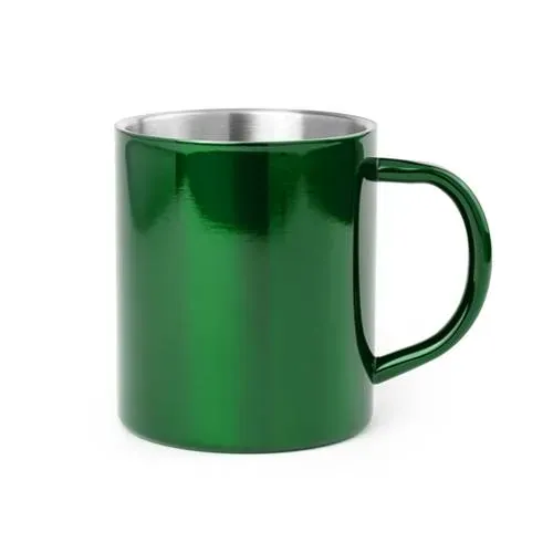 Taza de acero inox bicolor con diseño original ref 4656 - Verde