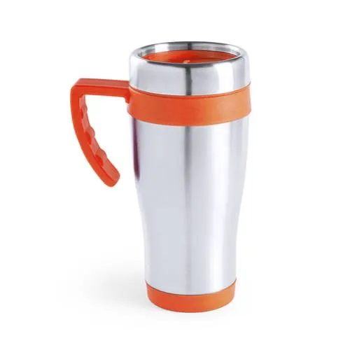 Taza de acero inox 450ml con tapa dosificadora ref 5101