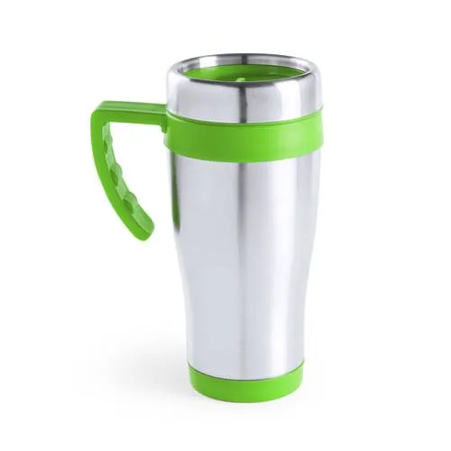 Taza de acero inox 450ml con tapa dosificadora ref 5101