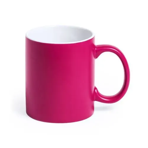Taza de cerámica personalizable con grabado láser ref 5291 - Fucsia