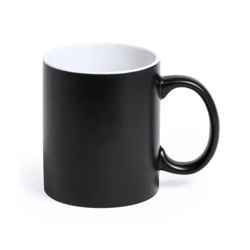 Taza de cerámica personalizable con grabado láser ref 5291 - Negro