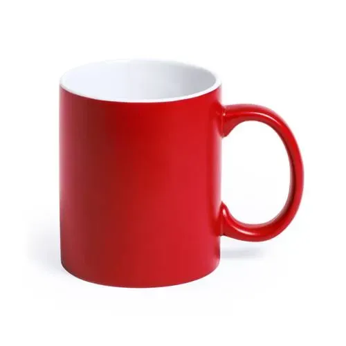 Taza de cerámica personalizable con grabado láser ref 5291 - Rojo