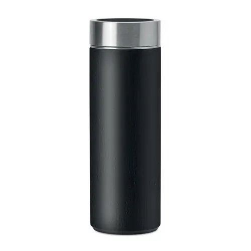 Termo de acero inoxidable con infusor de té ref MO9421 - Front Negro