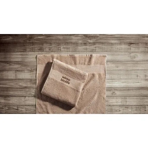 Toalla de rizo de algodón orgánico suave y absorbente ref MO9931 - Printed Marfil
