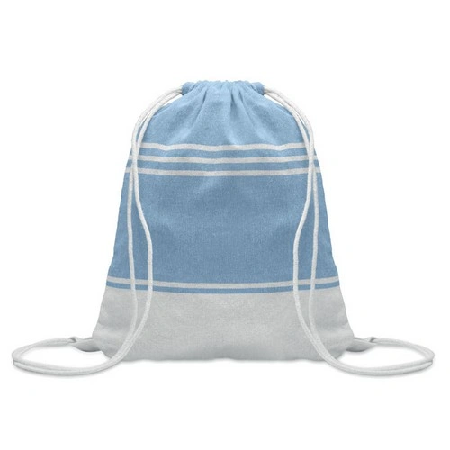 Toalla de playa hammam con bolsa de cuerda reciclada ref MO2584