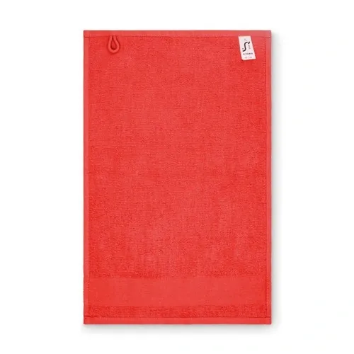 Toalla de rizo 30x50cm personalizable suave y absorbente ref MO2764 - Rojo Side