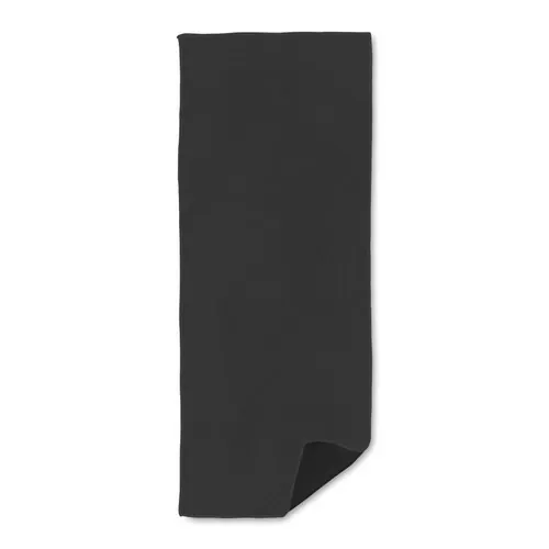 Toalla deportiva de microfibra con mosquetón de transporte ref MO9203 - Open Negro
