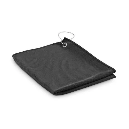 Toalla de golf RPET con gancho para colgar ref MO6526 - Side Negro