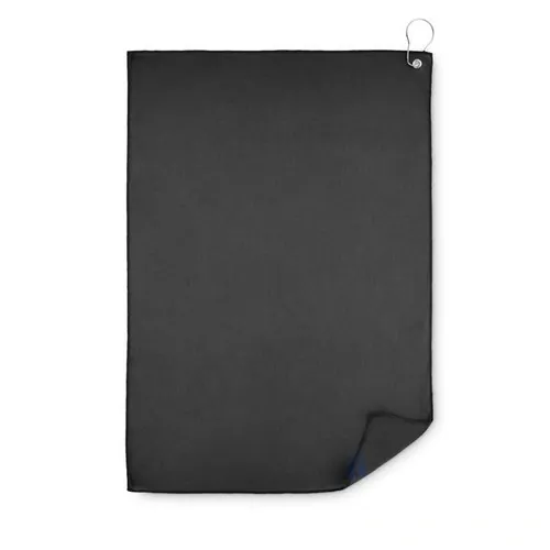 Toalla de golf RPET con gancho para colgar ref MO6526 - Top Negro