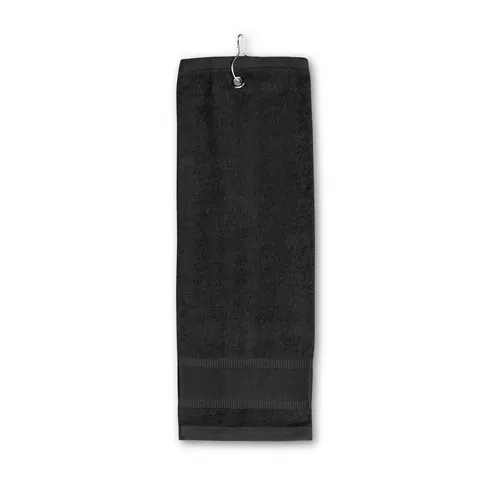 Toalla multifuncional de algodón con agarrador metálico ref 99964 - Negro