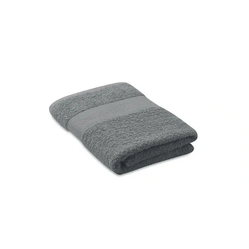 Toalla de rizo de algodón orgánico suave y absorbente ref MO2258 - Front Gris