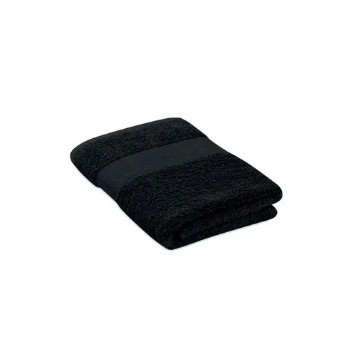 Toalla de rizo de algodón orgánico suave y absorbente ref MO2258 - Front Negro