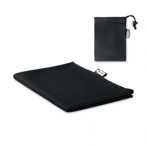 Toalla deportiva RPET alta absorción de agua ref MO9918 - Front Negro
