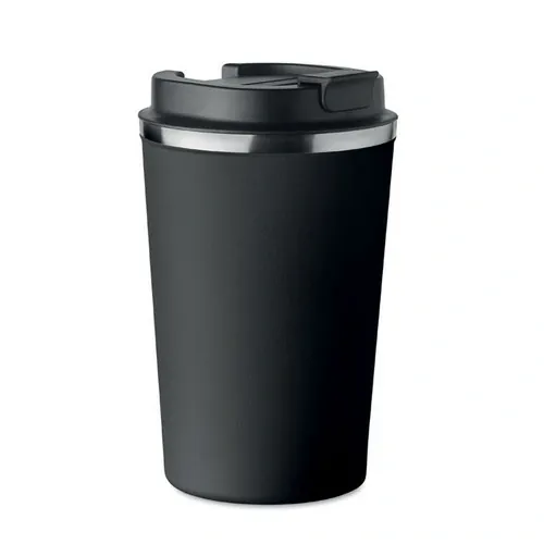 Vaso de acero inoxidable doble pared sin fugas 350 ml ref MO6276 - Front Negro