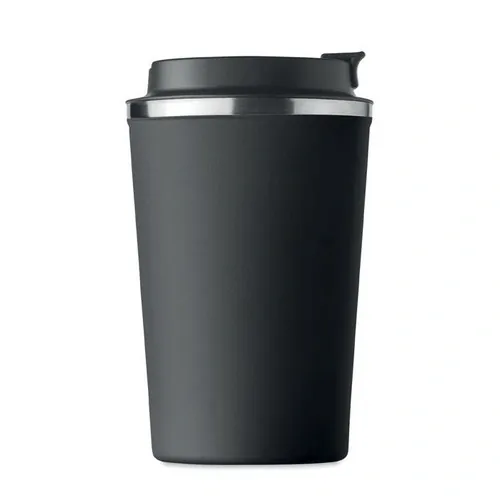 Vaso de acero inoxidable doble pared sin fugas 350 ml ref MO6276 - Open Negro
