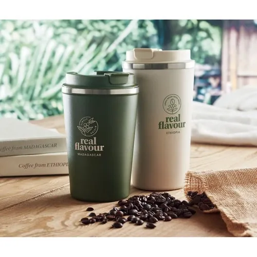 Vaso de acero inoxidable doble pared sin fugas 350 ml ref MO6276 - Printed Verde Oscuro