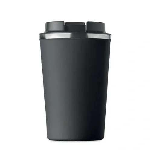 Vaso de acero inoxidable doble pared sin fugas 350 ml ref MO6276 - Top Negro