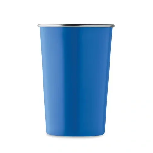 Vaso reutilizable de acero inoxidable reciclado 350 ml ref MO2063 - Side Azul Royal