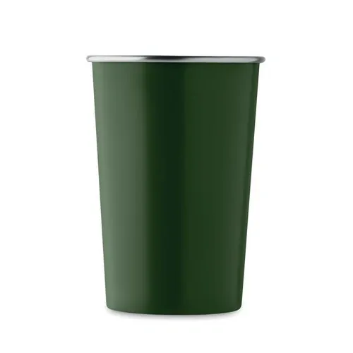 Vaso reutilizable de acero inoxidable reciclado 350 ml ref MO2063 - Side Verde Oscuro