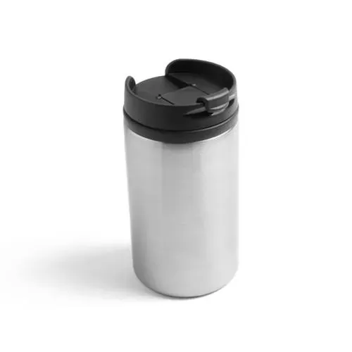 Vaso de acero inox 290ml con tapa dosificadora ref 4880 - Plateado