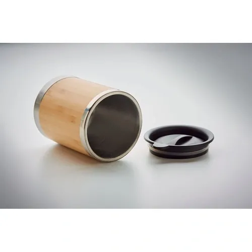 Vaso de acero inox doble pared con carcasa de bambú ref MO9937 - Item Detail Picture Madera