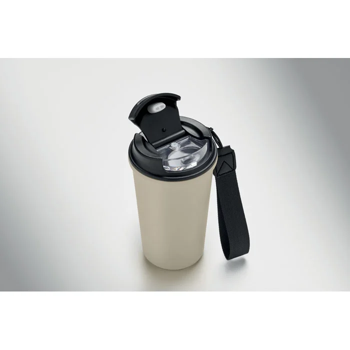 Vaso de acero reciclado 400 ml Nakano personalizable ref mo3156 - Back Beig