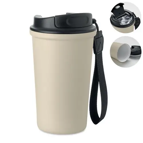 Vaso de acero reciclado 400 ml Nakano personalizable ref mo3156 - Beig