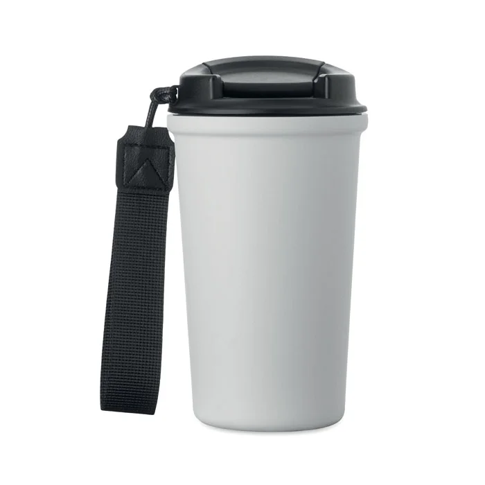 Vaso de acero reciclado 400 ml Nakano personalizable ref mo3156 - Blanco Abierta