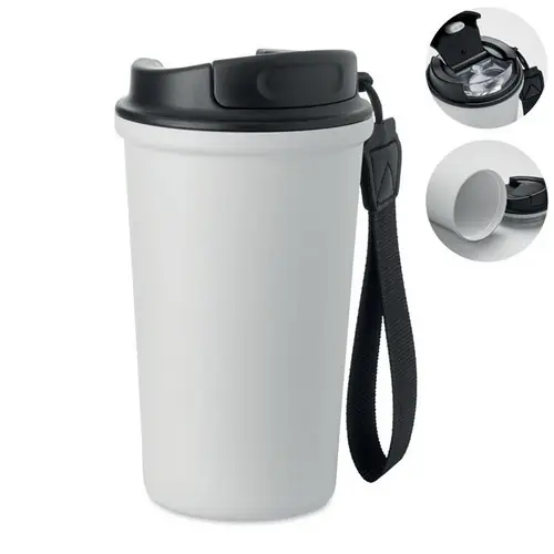 Vaso de acero reciclado 400 ml Nakano personalizable ref mo3156 - Blanco