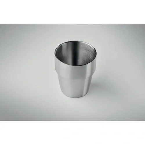 Vaso apilable de acero inoxidable reciclado 250 ml ref MO2323 - Item Detail Picture Plata Mate