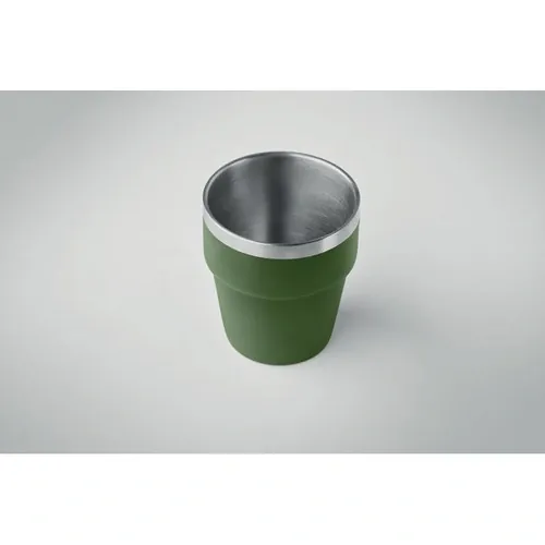 Vaso apilable de acero inoxidable reciclado 250 ml ref MO2323 - Item Detail Picture Verde Oscuro