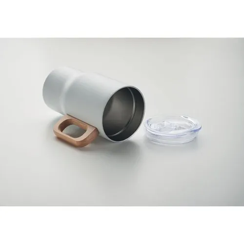 Vaso de acero inoxidable reciclado con cierre deslizante ref MO2499 - Blanco 2