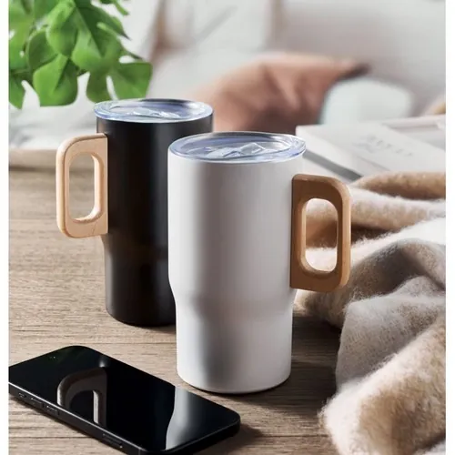 Vaso de acero inoxidable reciclado con cierre deslizante ref MO2499 - Blanco Item Ambiant Picture
