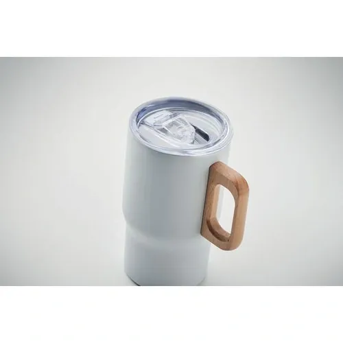 Vaso de acero inoxidable reciclado con cierre deslizante ref MO2499 - Blanco Item Detail Picture