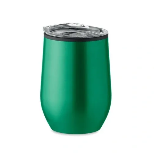 Vaso de acero inoxidable doble pared con tapa transparente ref MO6700 - Side Verde