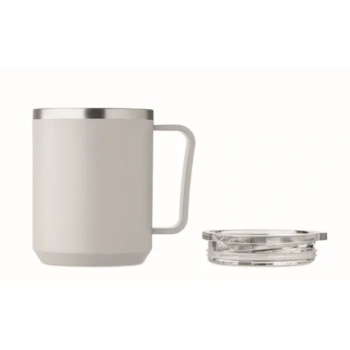 Vaso de doble pared 400 ml personalizable y reciclable ref MO2900 - 02 Gris