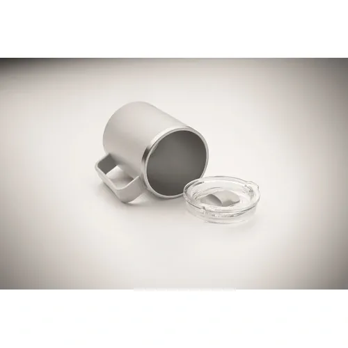 Vaso de doble pared 400 ml personalizable y reciclable ref MO2900 - 05 Gris
