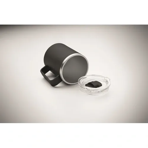 Vaso de doble pared 400 ml personalizable y reciclable ref MO2900 - 05 Negro